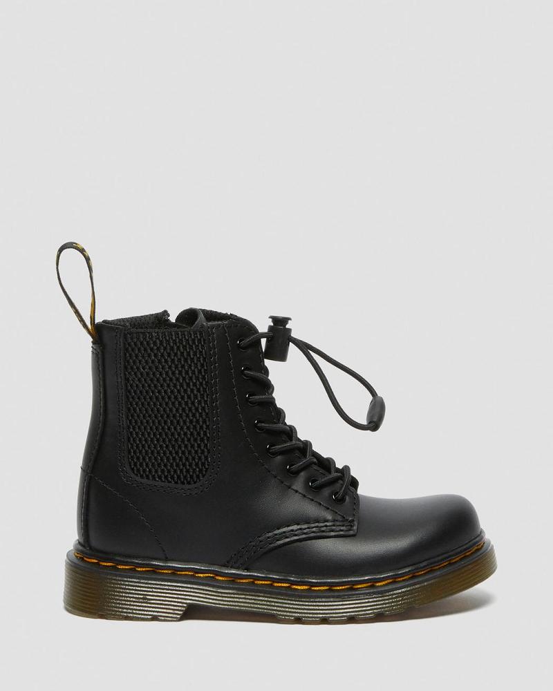 Dr Martens Toddler 1460 Harper Leren Vrijetijdslaarzen Kinderen Zwart | NL 158AHK